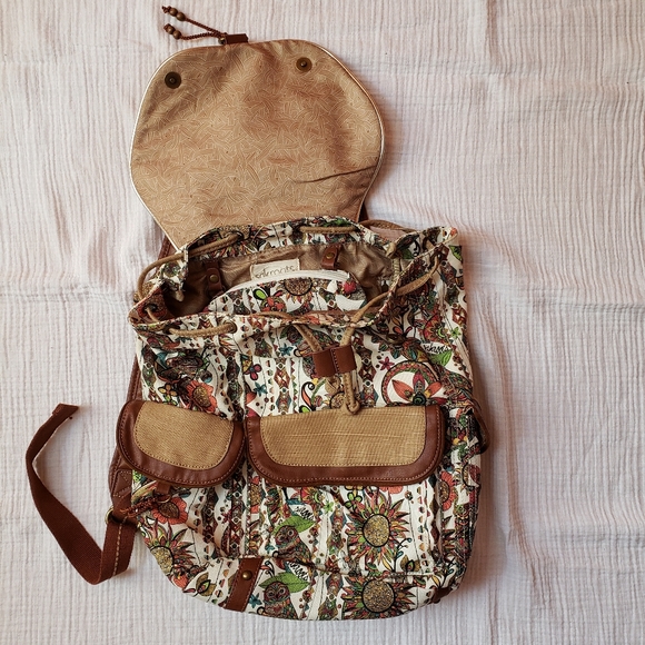 Sakroots Owl print Boho full size backpack - Picture 2 of 7